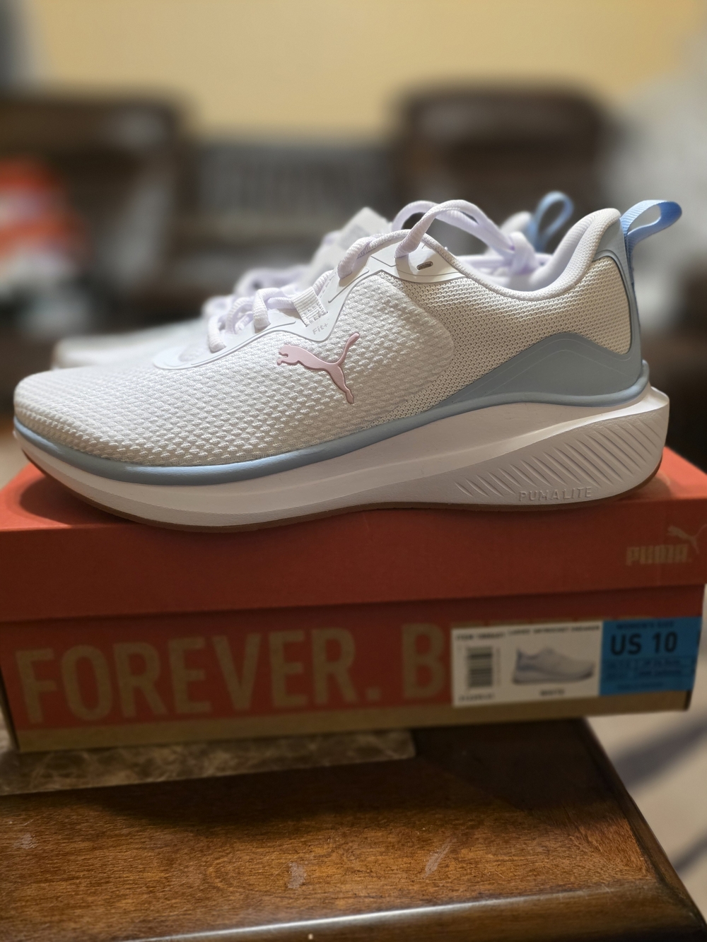 Puma Women's Skyrocket Sneakers with Light Blue and Pink Accents - Picture 2 of 3